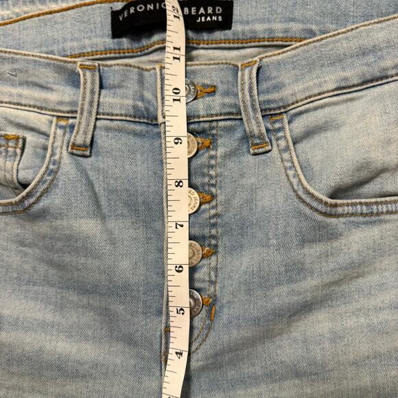 Veronica Beard Carolyn Baby Boot Kick Flare High Rise Jeans Pink Stripe Size 29 - Picture 10 of 10